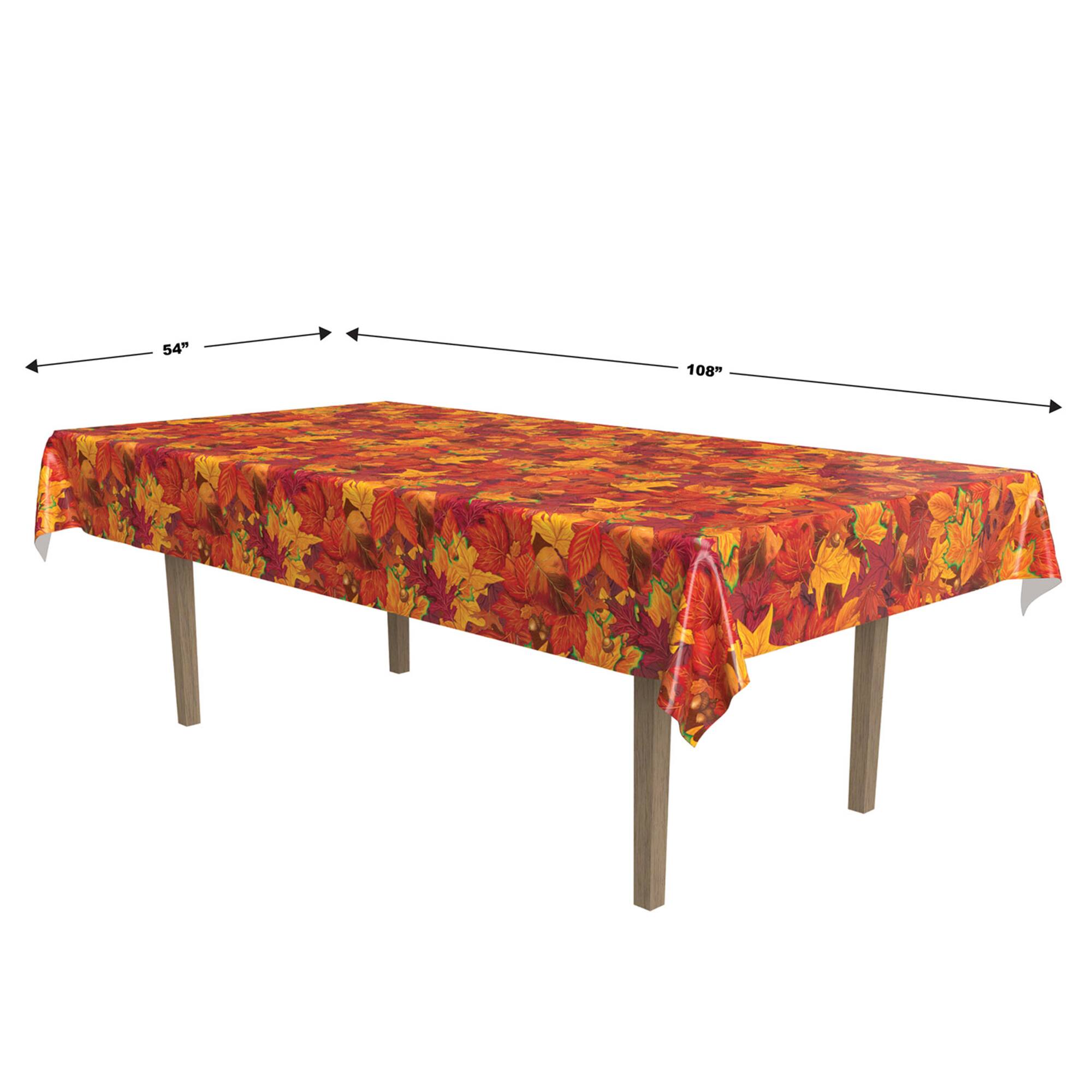 Beistle 54" x 108" Fall Leaf Table Cover